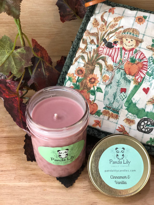 Cinnamon Vanilla Soy Candle - Panda Lily Candle Company