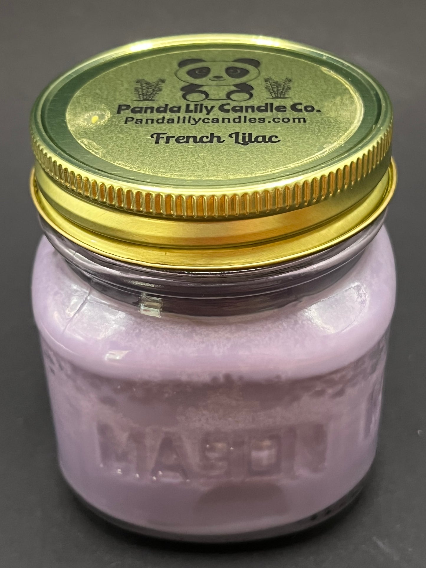 French Lilac (Soy Wax) 8oz Mason Jar Candle - Panda Lily Candle Company
