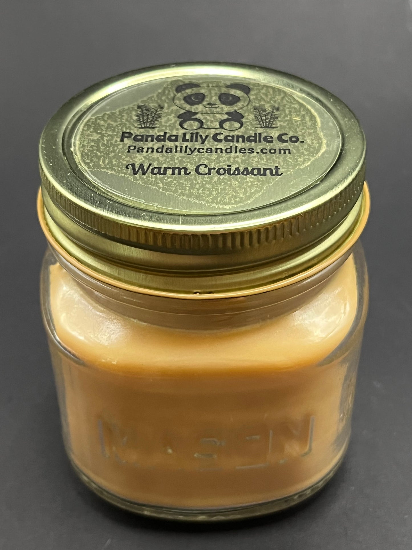 Warm Croissant (Soy Wax) 8oz Mason Jar - Panda Lily Candle Company