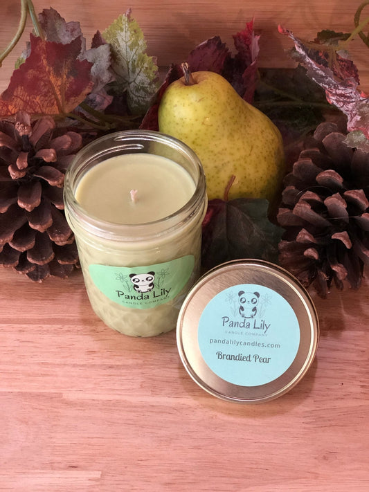 Brandied Pear Natural Soy Candle - Panda Lily Candle Company