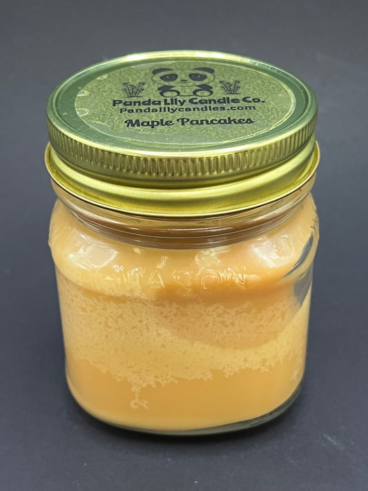 Maple Pancakes (Soy Wax) 8oz Mason Jar Candle - Panda Lily Candle Company
