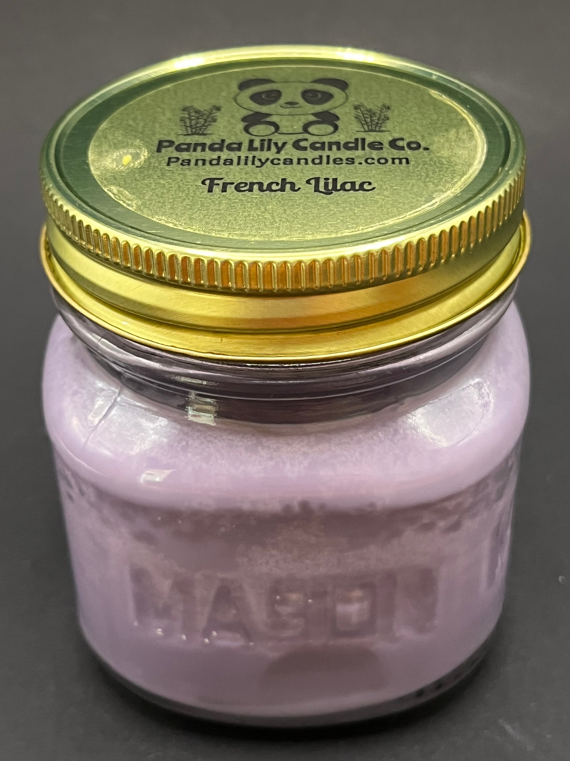 French Lilac (Soy Wax) 8oz Mason Jar Candle - Panda Lily Candle Company