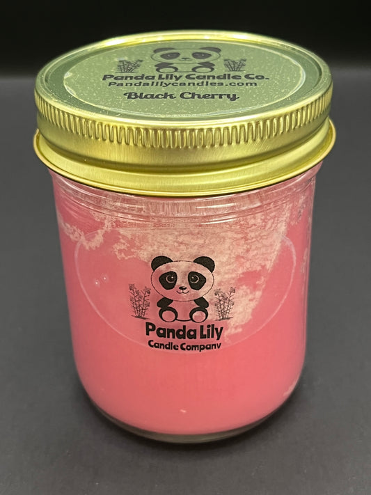 Black Cherry(Soy Wax) Candle - 8 oz - Panda Lily Candle Company