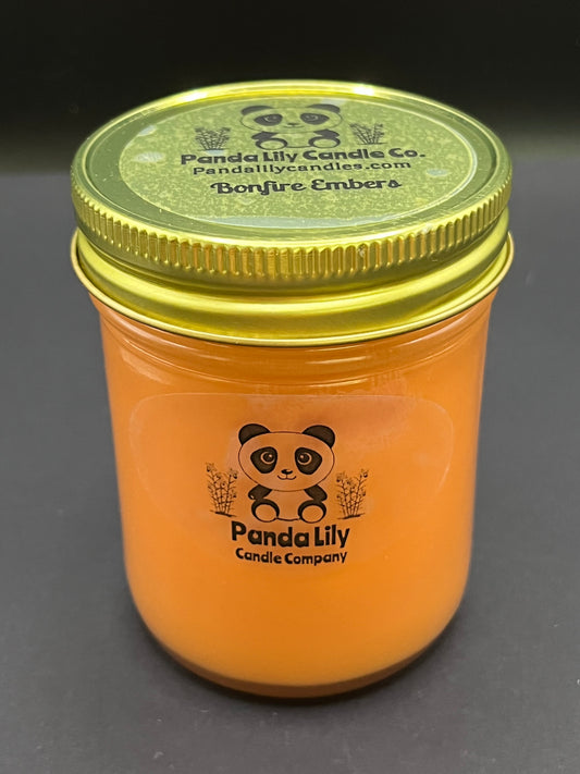 Bonfire Embers (Soy Wax) Candle -8oz.    🍁 - Panda Lily Candle Company