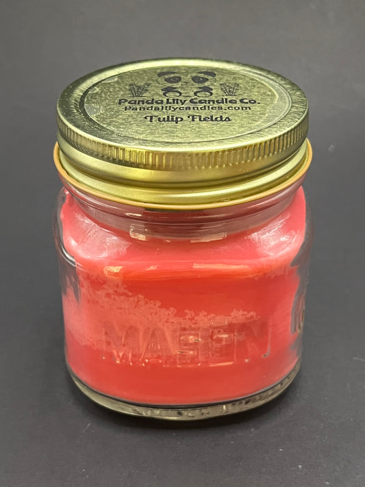 Tulip Fields (Soy Wax) 8oz Mason Jar Candle - Panda Lily Candle Company