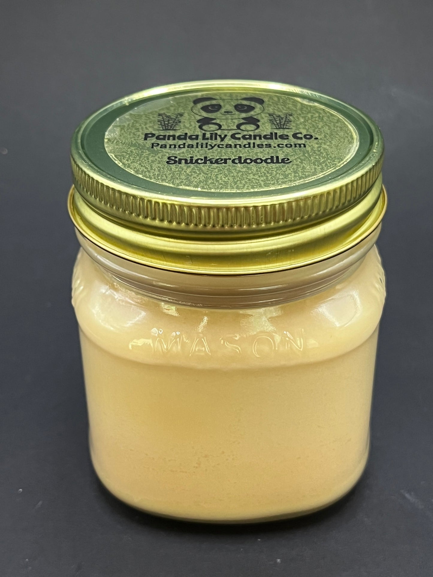 Snickerdoodle (Soy Wax) 8oz Mason Jar Candle - Panda Lily Candle Company