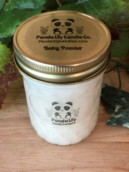 Baby Powder (Soy Wax) Candle - 8oz - Panda Lily Candle Company
