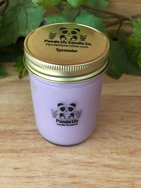 Lavender (Soy Wax) Candle - 8oz - Panda Lily Candle Company